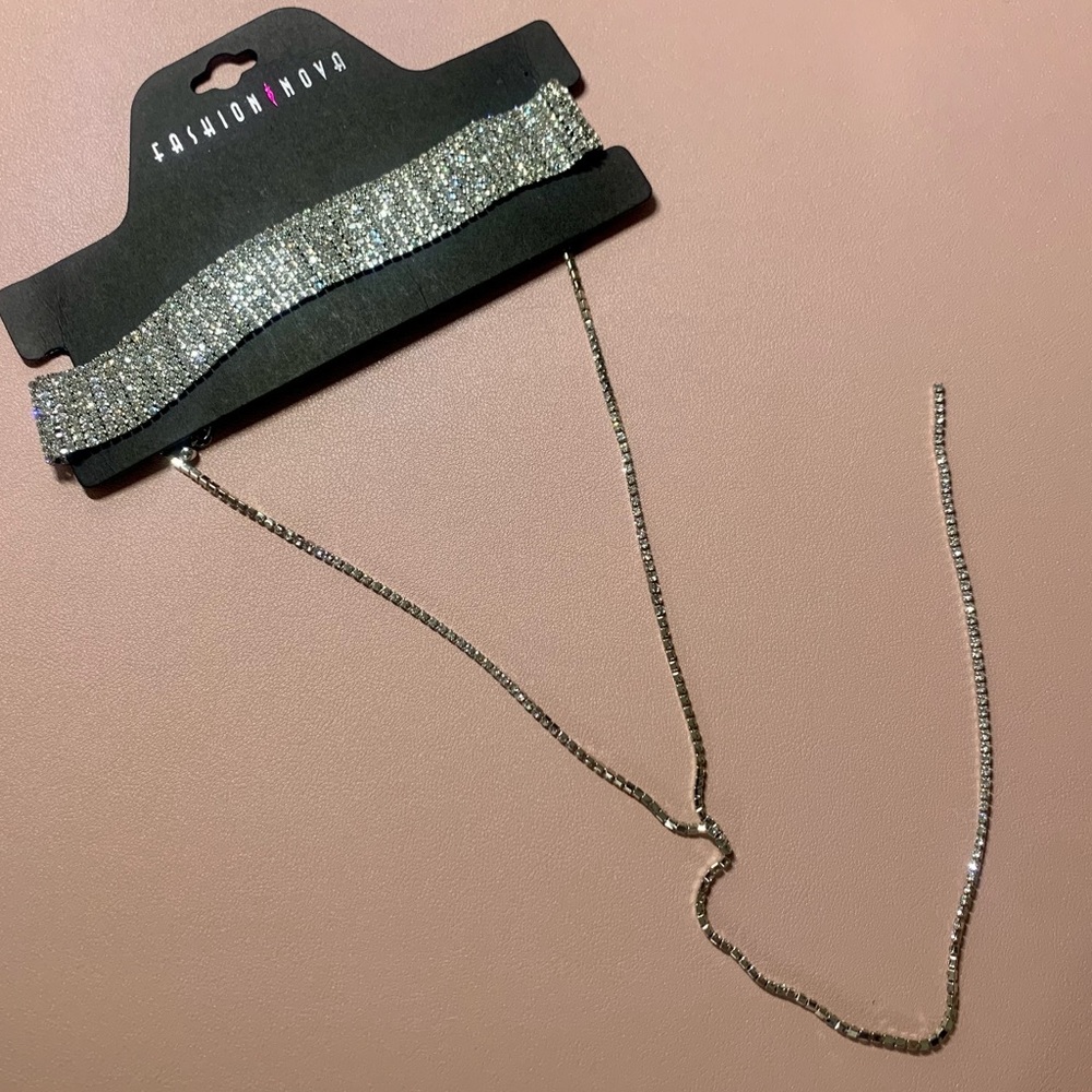 Silver Rhinestone Chocker 🧊💎